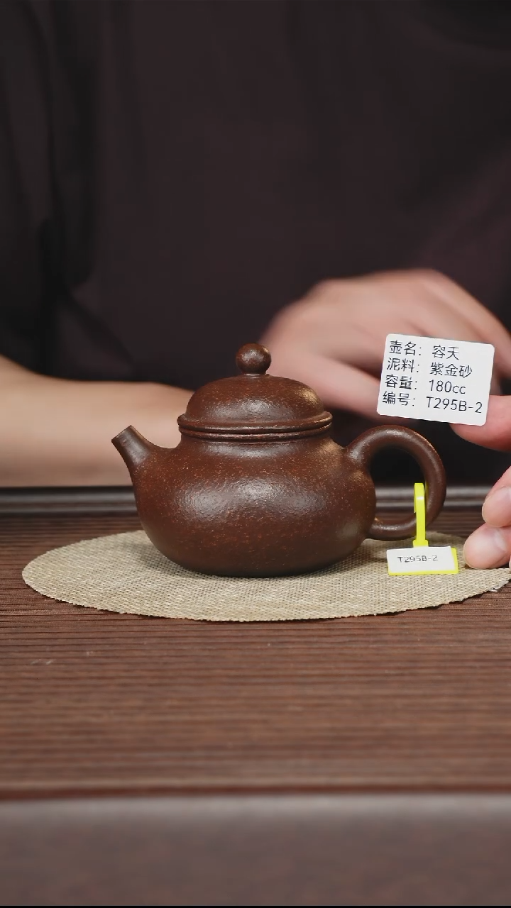 茶壶紫砂T295B 紫金砂 容天 180cc