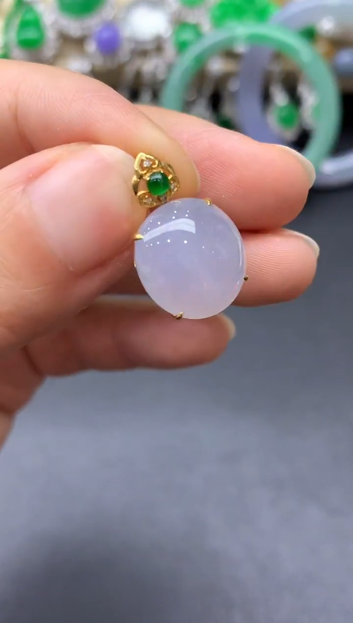 颈饰18K金镶嵌翡翠112中国好珍宝·