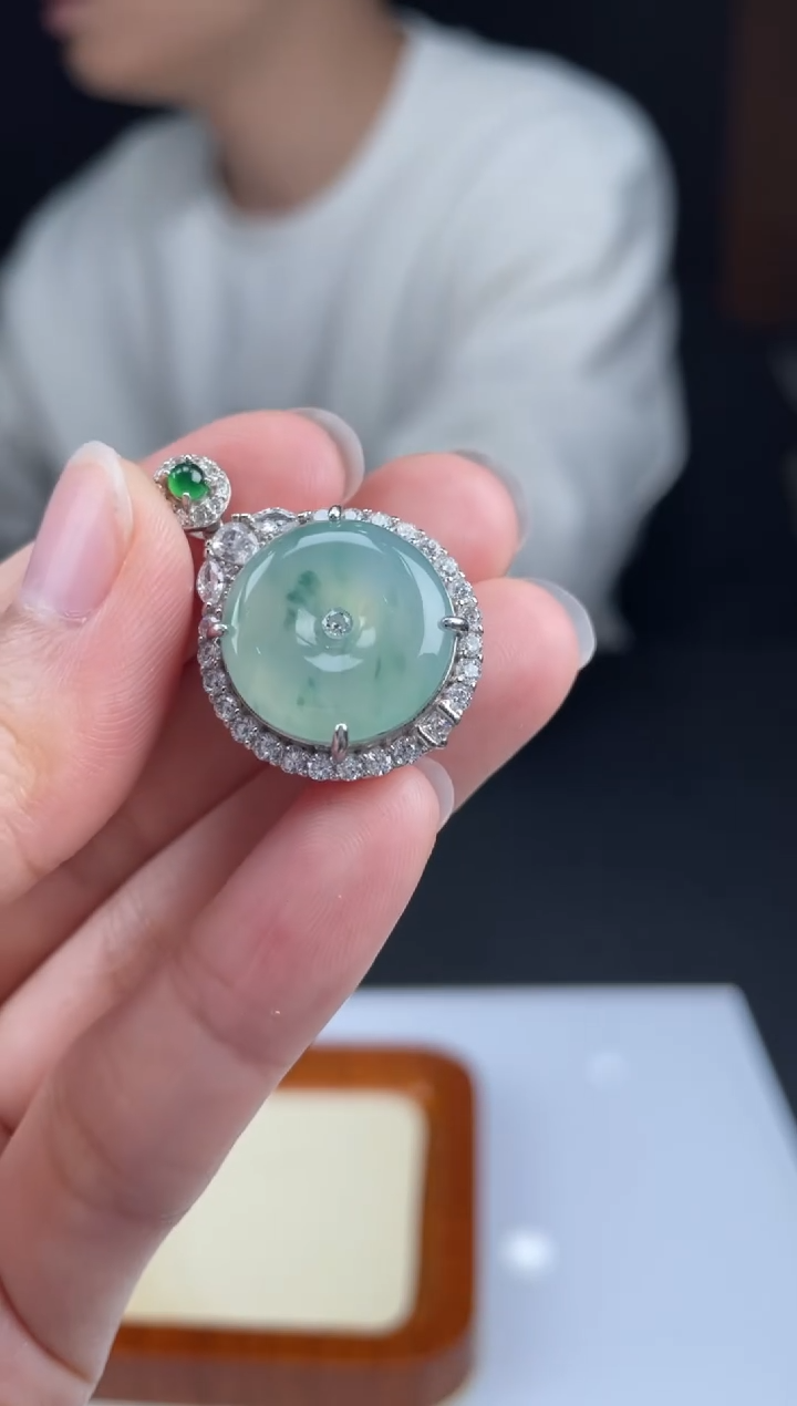 【闪购商品】定制翡翠银S925镶嵌01-19HDJT0127352