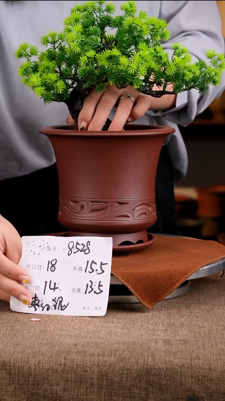 紫砂花盆花卉工艺8528+z