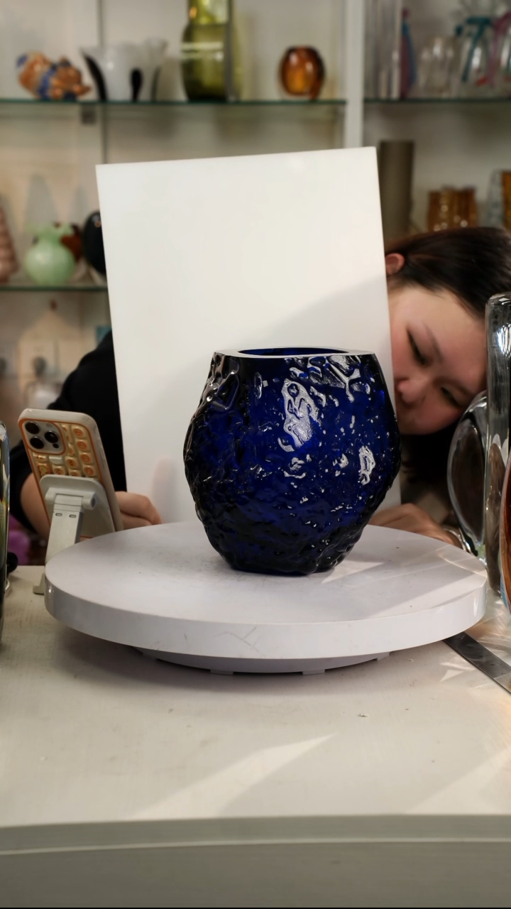 【闪购商品】琉璃高20轻奢琉璃花器福利正常手工痕迹