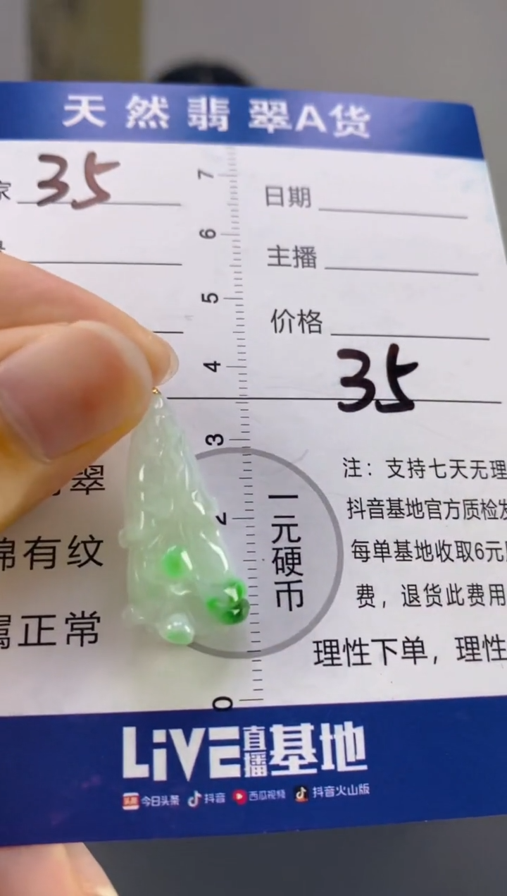 【闪购商品】翡翠颈饰18K金镶嵌天然A货翡翠