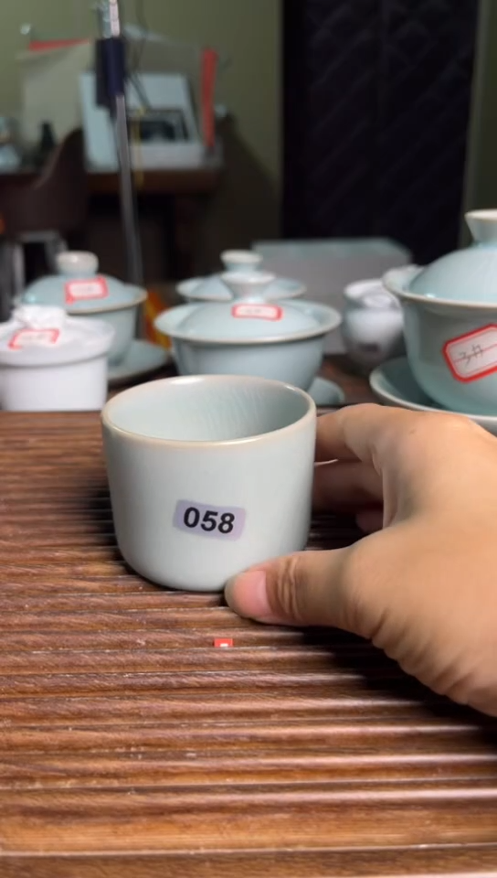 杯058号仿古釉扳指杯开片微微不完美裸发
