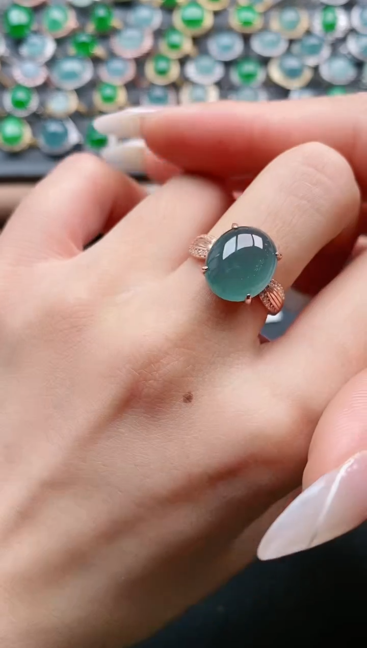 【闪购商品】翡翠戒指银S925镶嵌111111111
