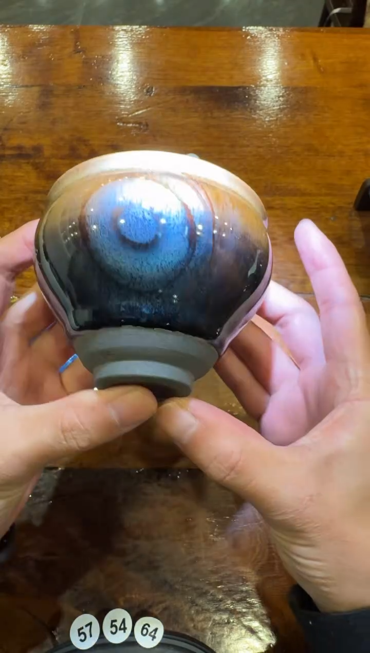 茶盏心*游常华龙窑柴烧将军杯