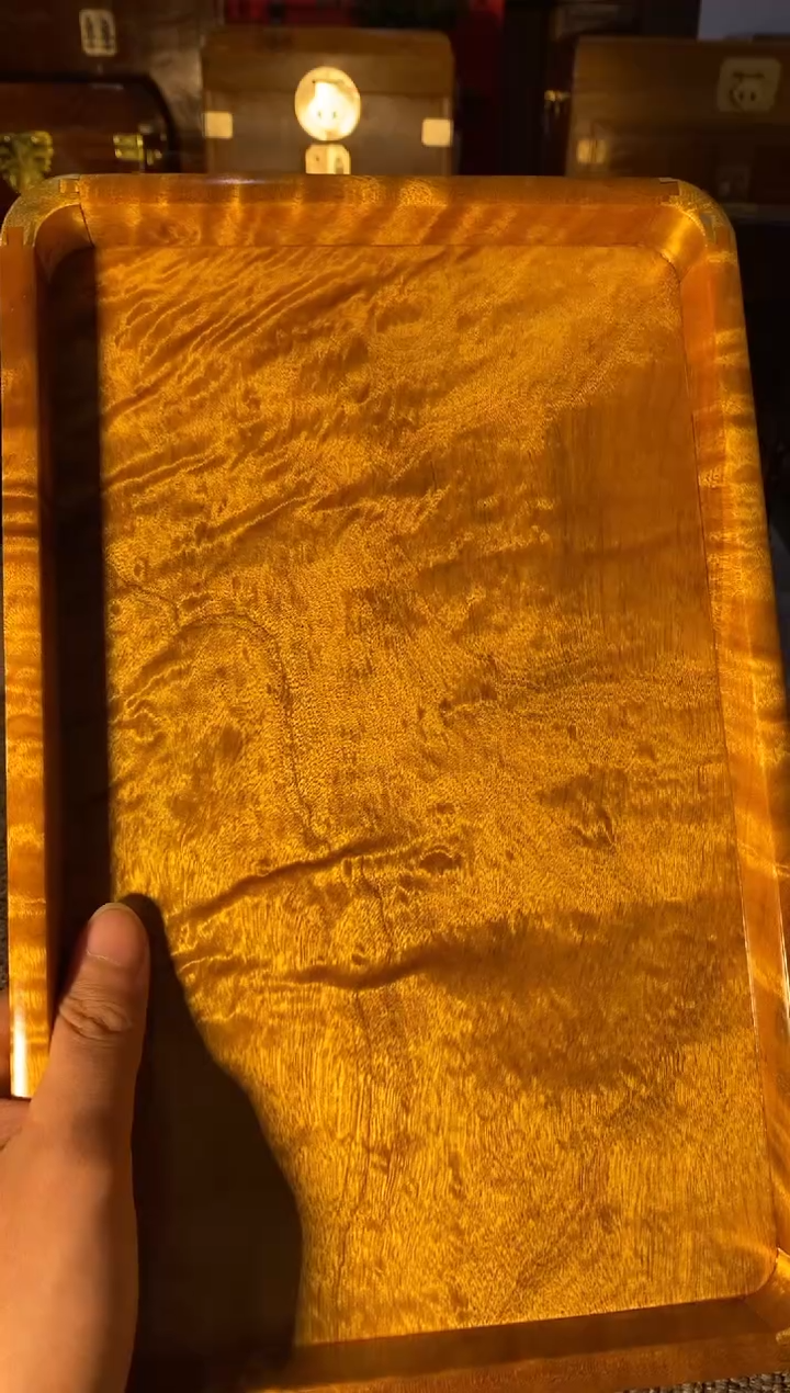 【闪购商品】金丝楠木艺金丝楠文承盘F14