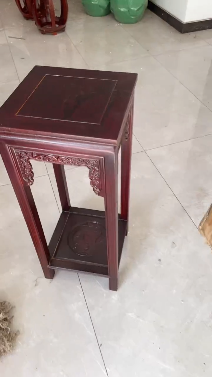 紫檀木类家具酸枝色80高鲤鱼花架