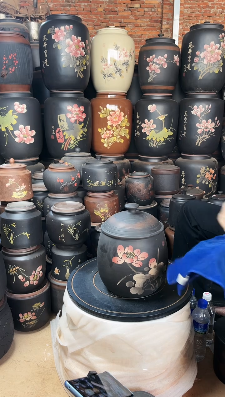 【闪购商品】壶完品茶叶罐 大龙蛋彩填 329