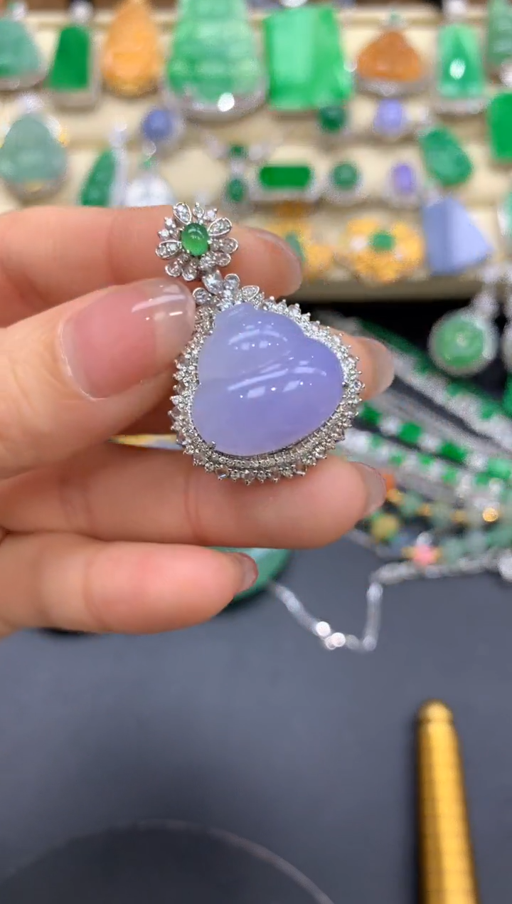 【闪购商品】翡翠颈饰18K金镶嵌189-中国好珍宝