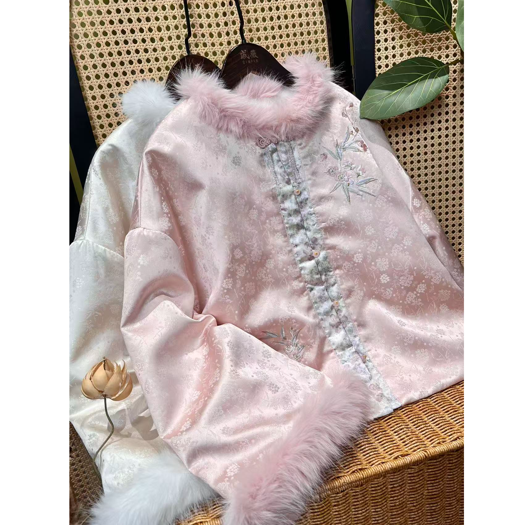 戚薇原创【云格格】长55左右新款新中式国风加厚设计师款冬季上衣