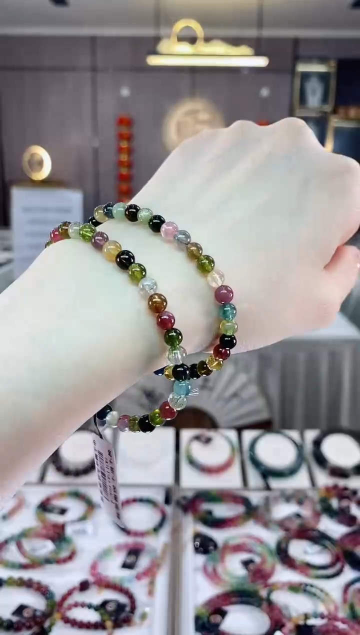 【闪购商品】单圈手串5mm+未镶嵌碧玺dan多样性发货一条