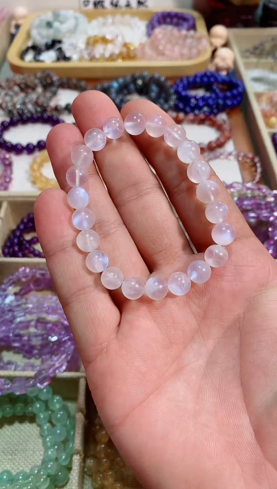 【闪购商品】月光石手链未镶嵌蓝月光8M+ （多样性发其一）