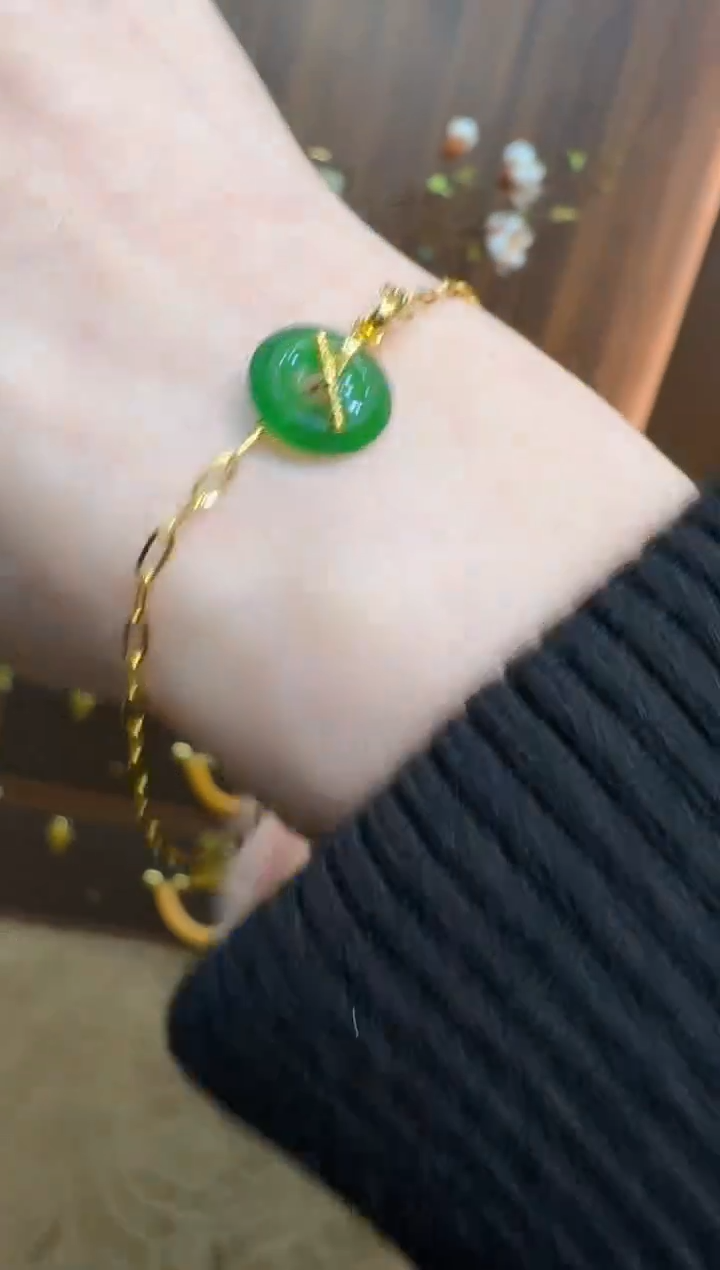 【闪购商品】翡翠手链18K金镶嵌多样性团购发一件