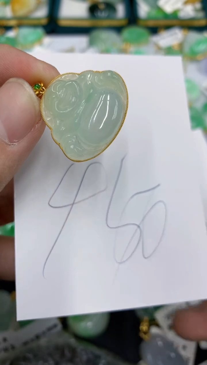 【闪购商品】翡翠颈饰18K金镶嵌11111111111