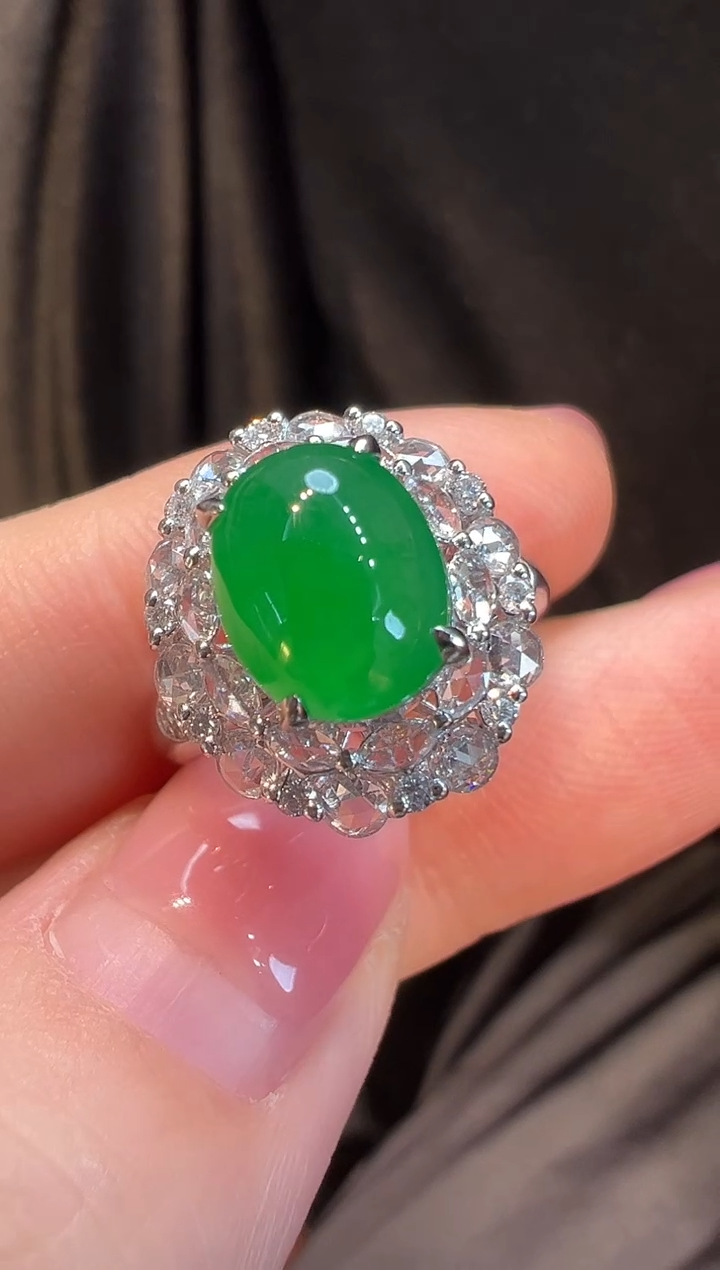 18K金镶嵌戒指翡翠L6