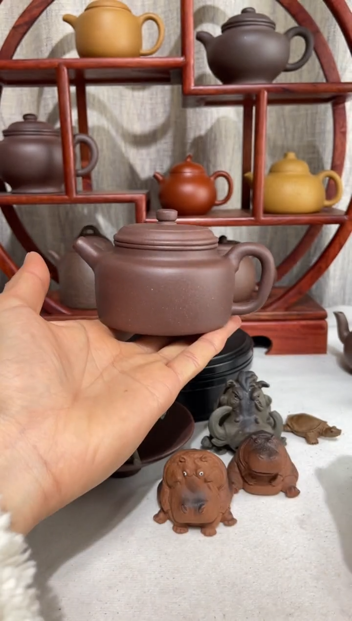 【闪购商品】紫砂茶宠台西底板紫泥大亨德钟175cc