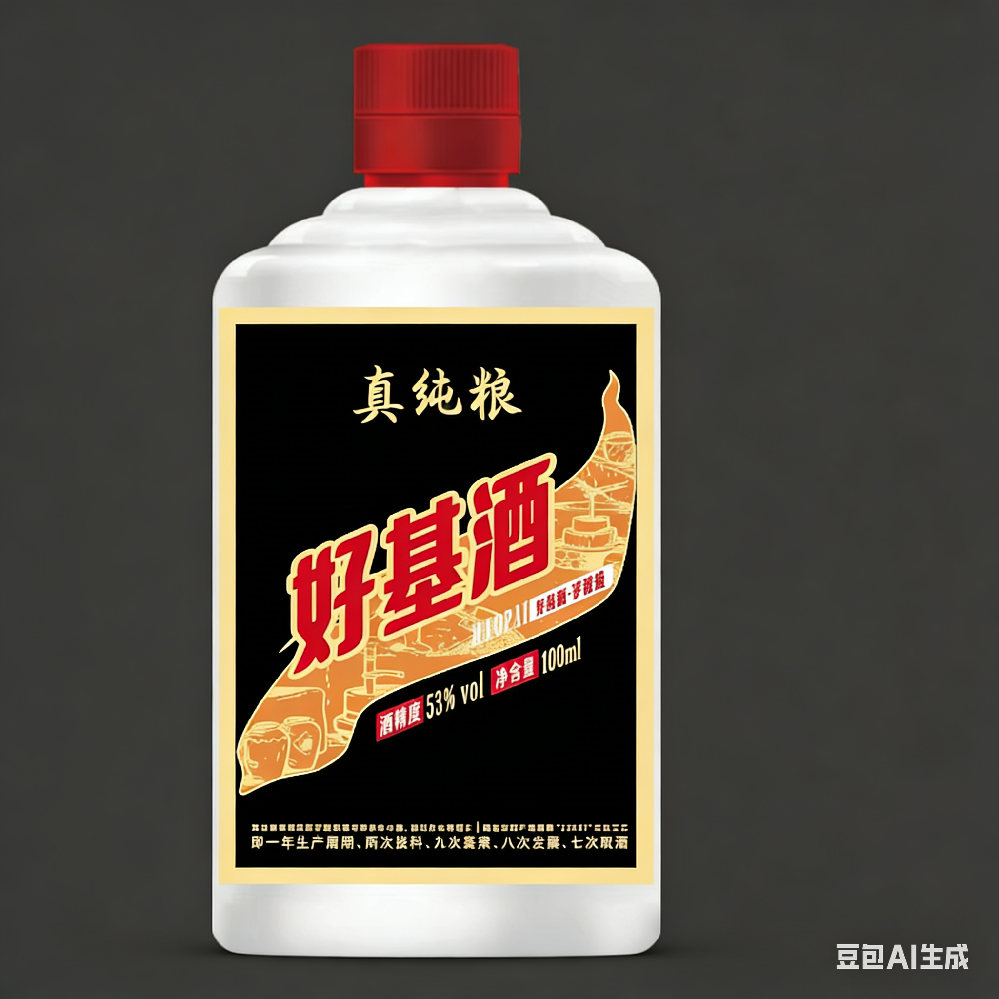 好基酒真纯粮茅风味纯粮食酱香型白酒53度100ml*1瓶53%Vol