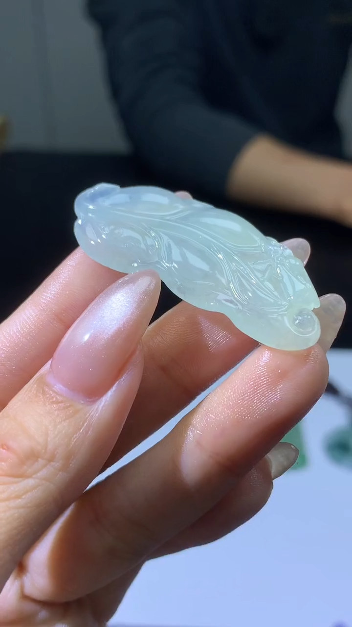 【闪购商品】定制翡翠未镶嵌002ee-毛货叶子47