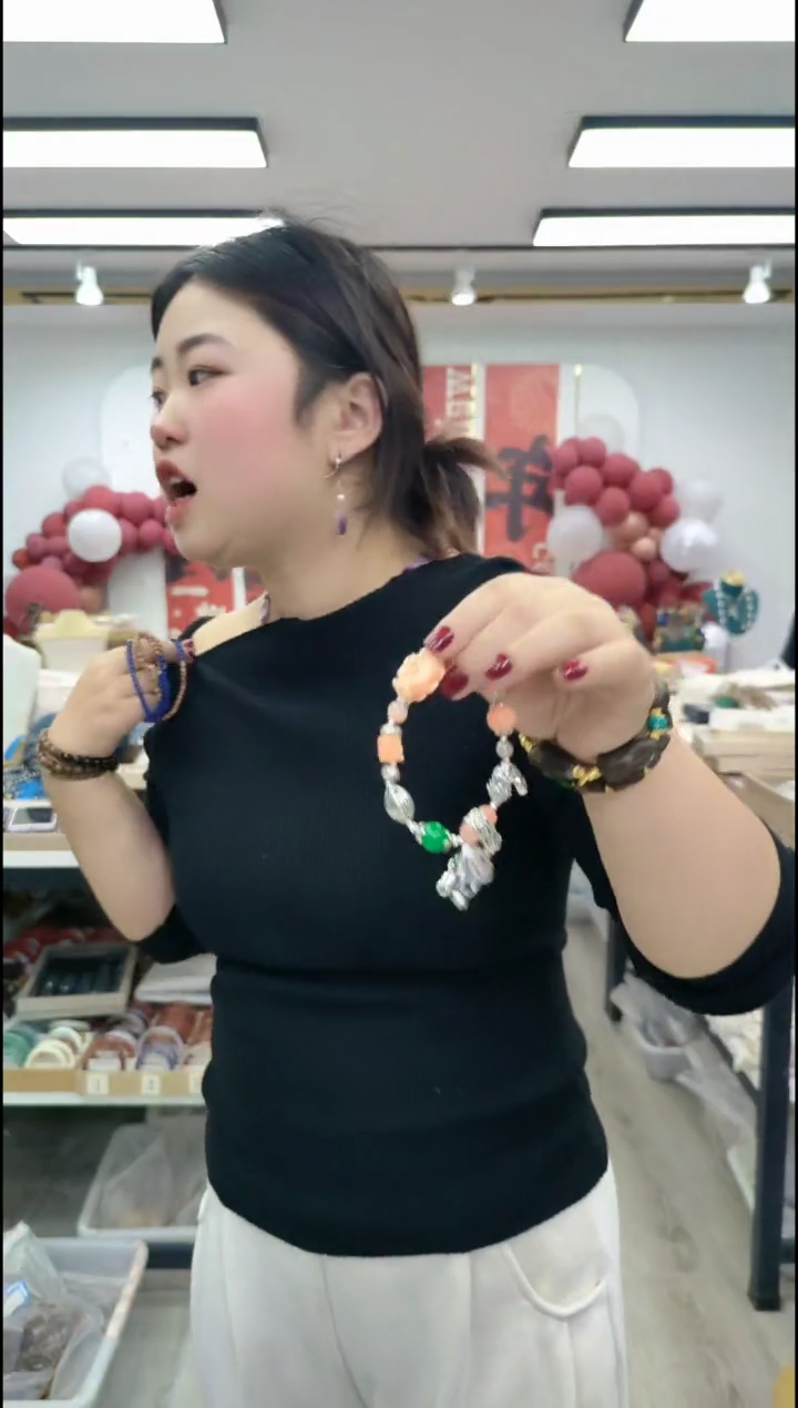 【闪购商品】玛瑙/玉髓颈饰合金1357 花开富贵手链