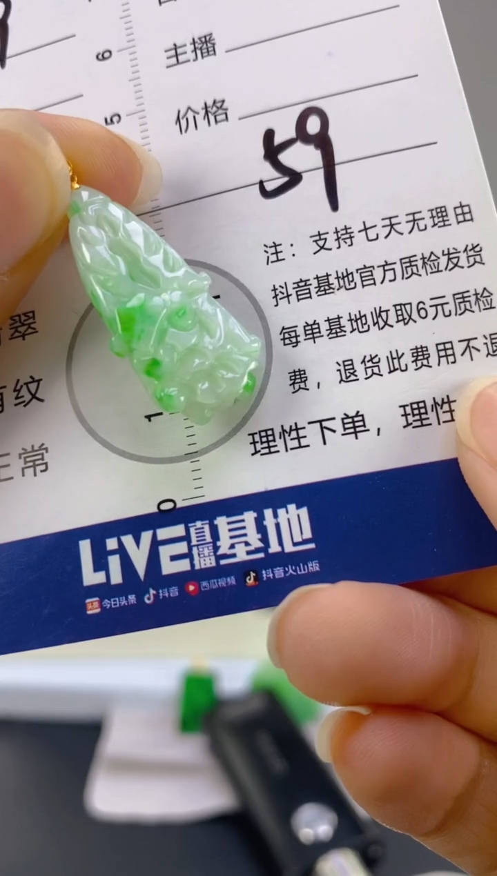 【闪购商品】翡翠颈饰18K金镶嵌天然A货翡翠