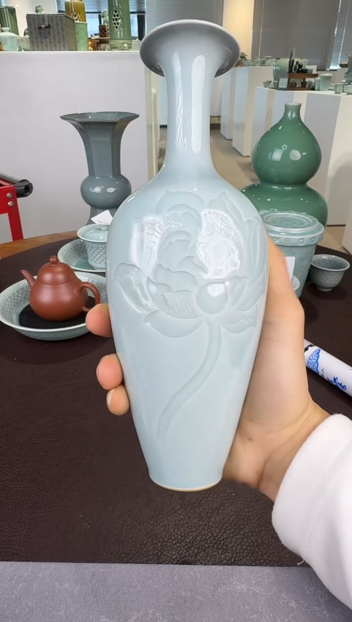 青瓷手工茶器包邮