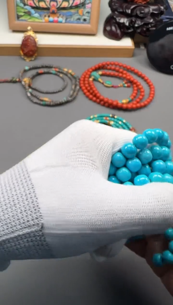 【闪购商品】绿松石手串手串18K金镶嵌手串手串