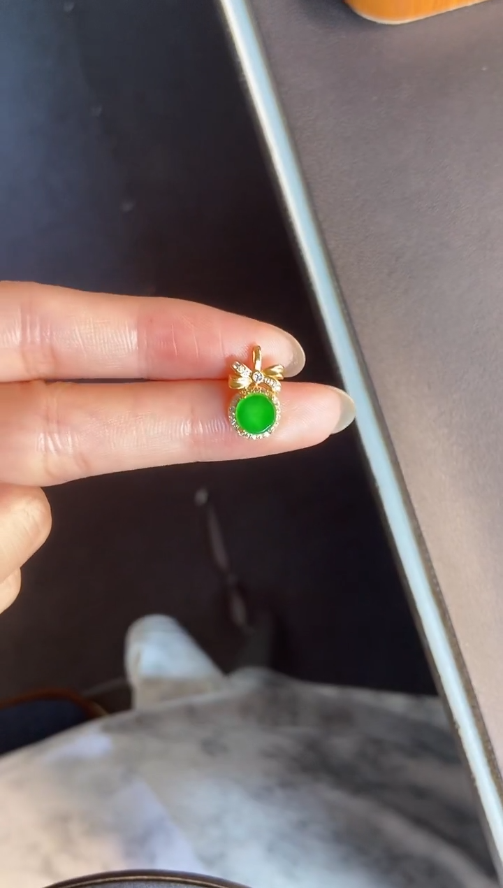 吊坠(不含链)银S925镶嵌翡翠1