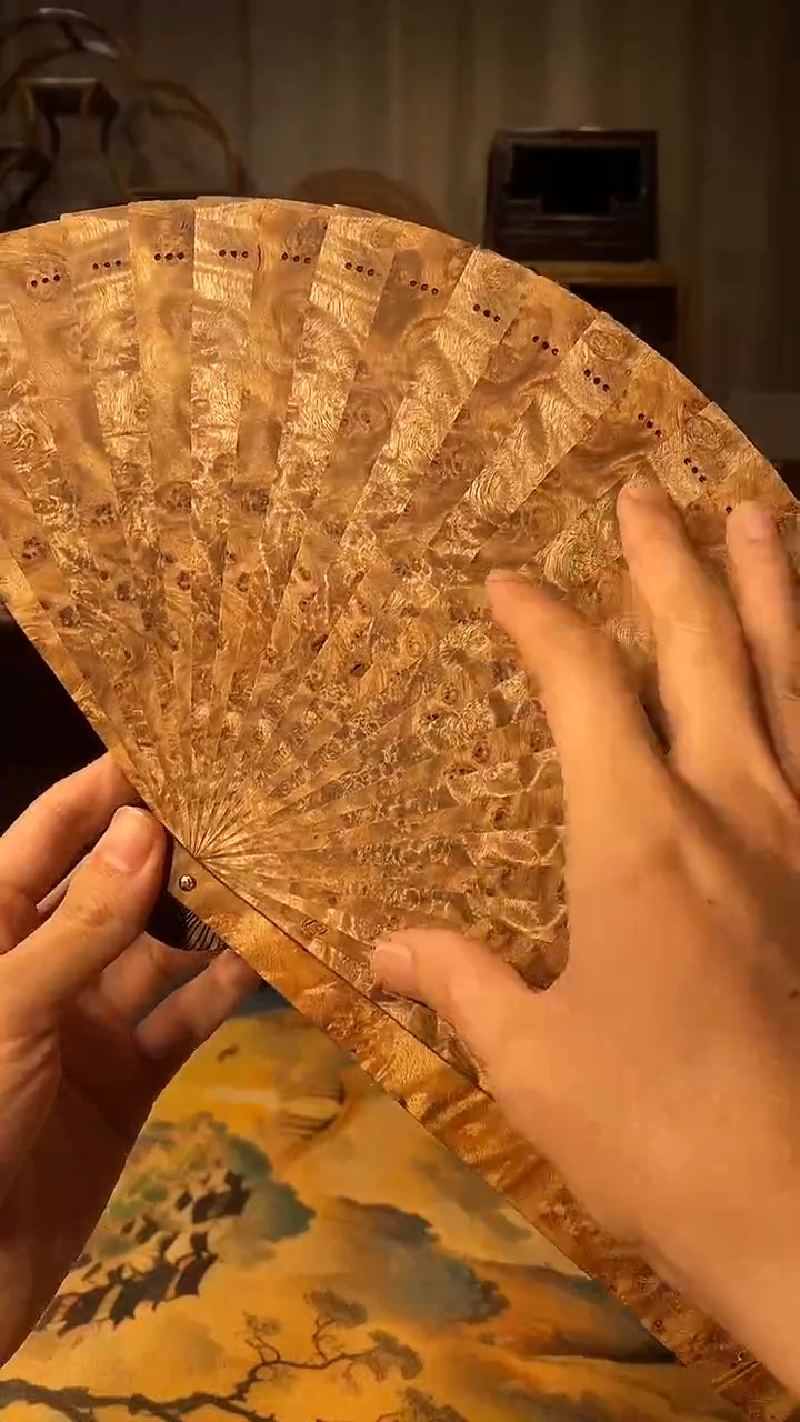 扇子金丝楠小叶桢楠材质苏扇11