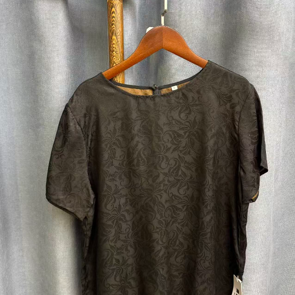 2025夏季新款时尚简约新中式桑蚕丝奥黛提花上衣女Y102