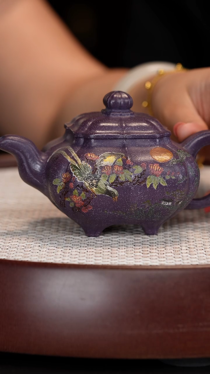 茶壶紫砂【丁雪英】霁棠砂筋纹传炉  200CC
