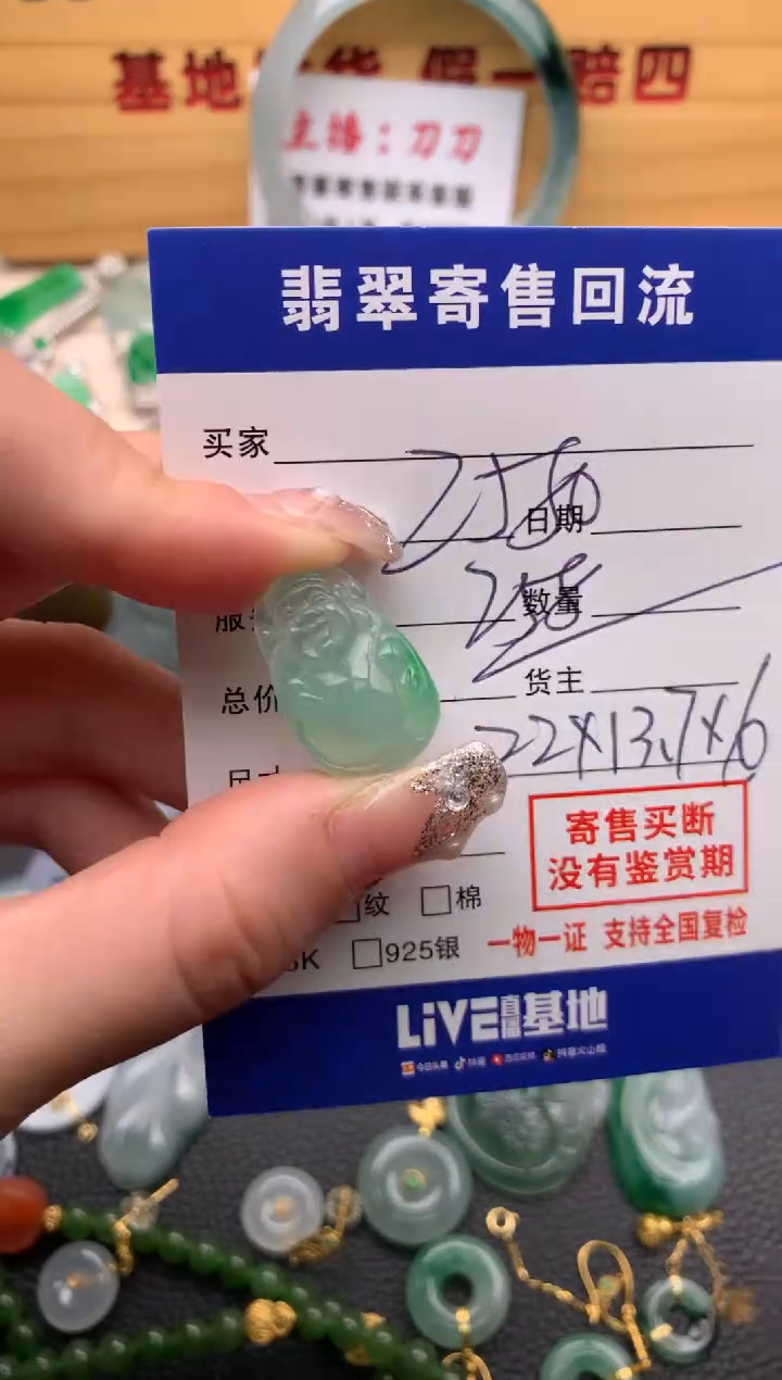 翡翠未镶嵌颈饰21013804