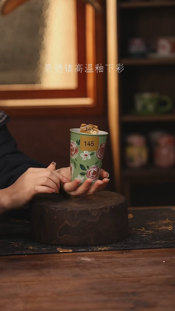 陶瓷景德镇高温釉下手绘陶瓷@L145@