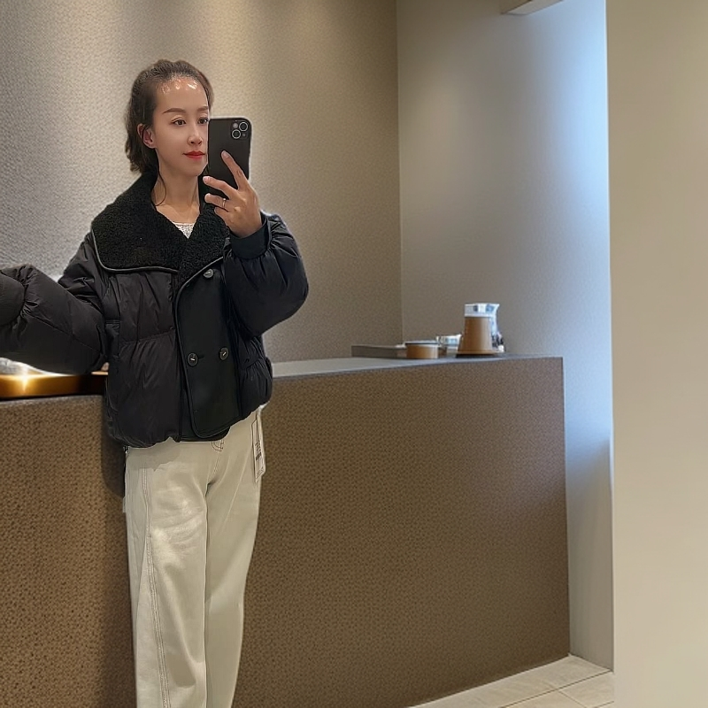 高档洋气时尚修身气质休闲收腰显瘦保暖棉服