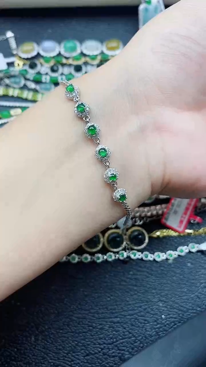 银S925镶嵌戒指翡翠1