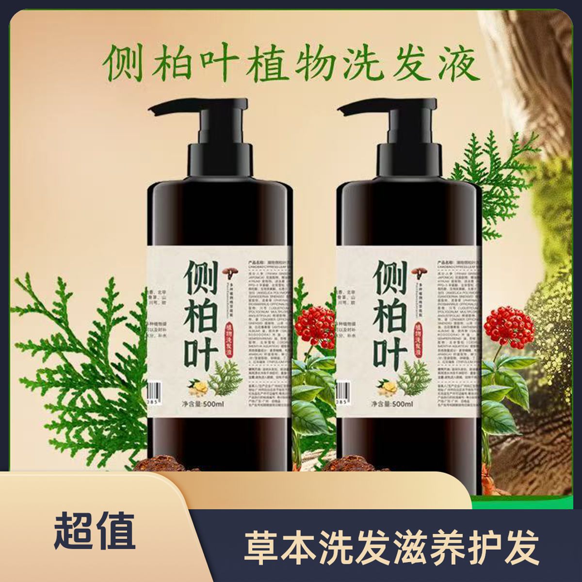 侧柏叶植物洗发水萃取滋养草本