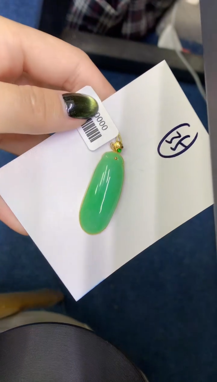 【闪购商品】翡翠颈饰18K金镶嵌000000000
