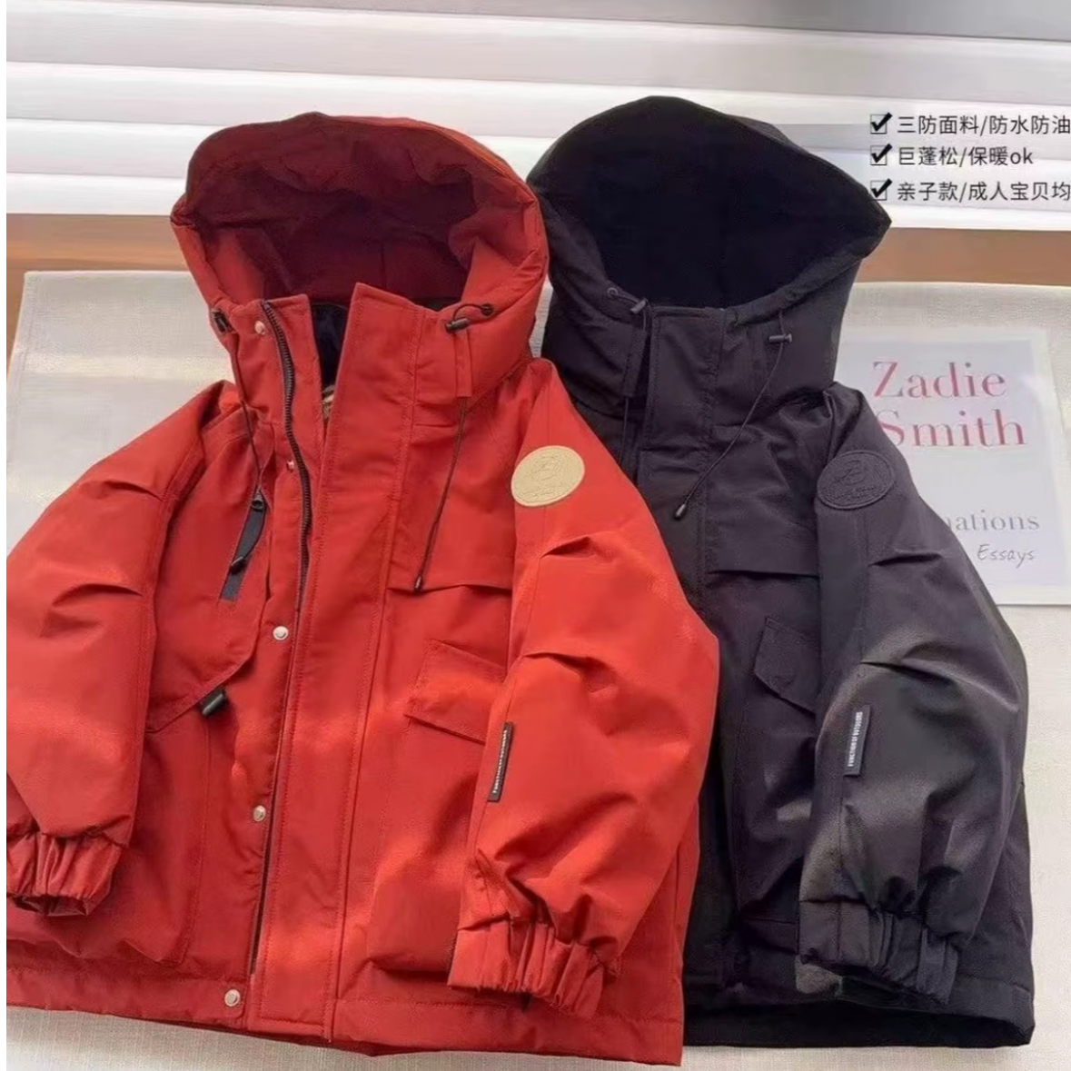 男童2025款加绒加厚冬季冲锋衣韩版加厚时尚儿童棉服