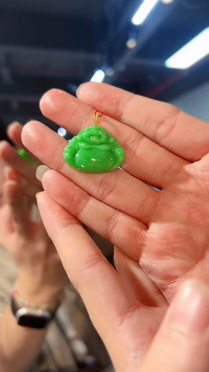 【闪购商品】翡翠颈饰18K金镶嵌缅料A货/支持复检/一件