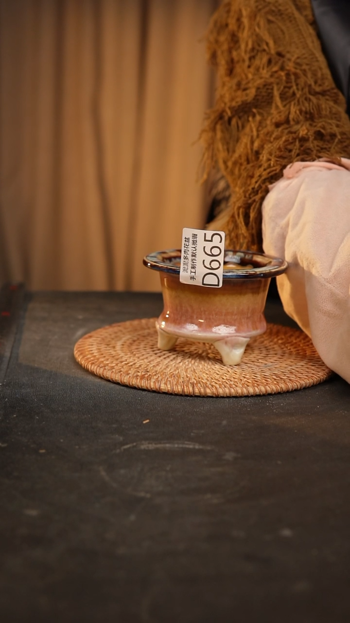 【闪购商品】瓷片70泥泥手工花盆