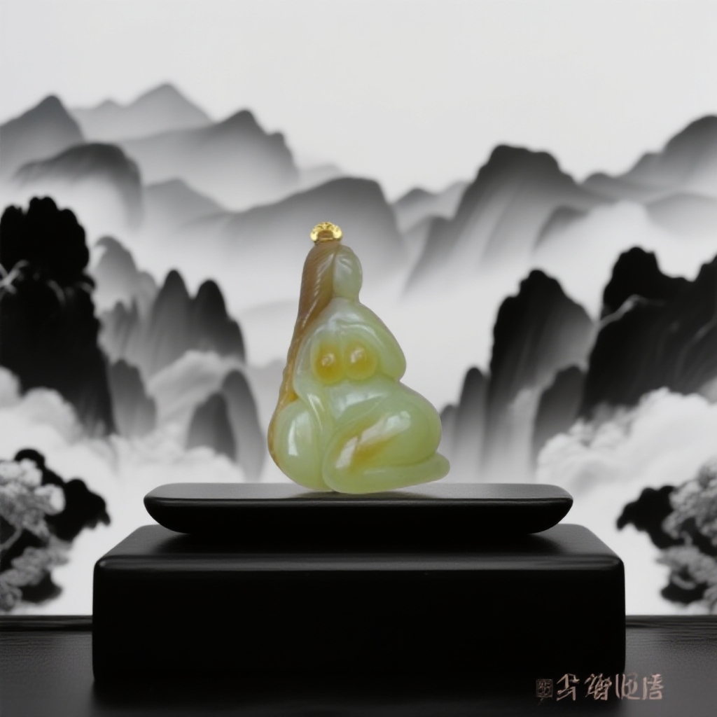 【和田玉·新疆料·若羌糖·玉美人】柔光·约重20克（抖音基地鉴真顺丰）