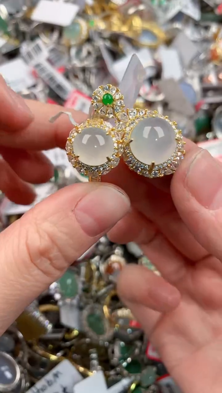 银S925镶嵌戒指翡翠999                   8