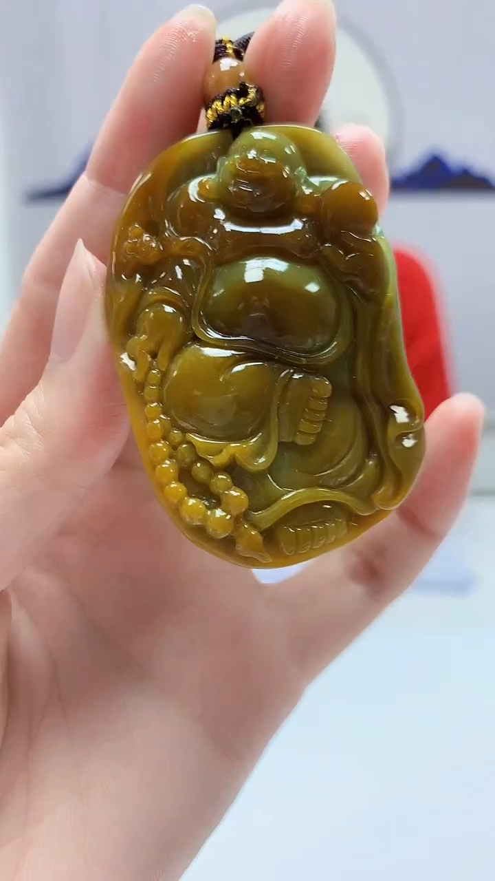 【闪购商品】定制翡翠未镶嵌4902zm-毛货挂件佛268