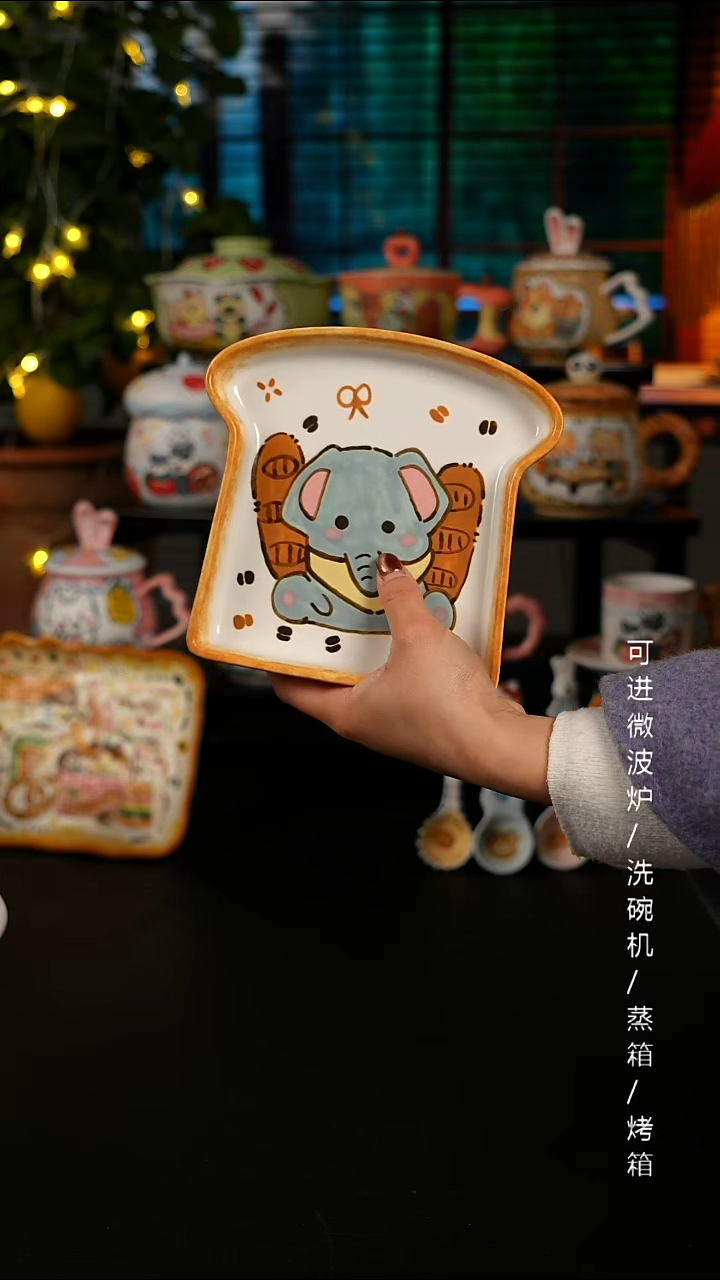 陶瓷无盖款景德镇高温釉下彩纯手绘创意瓷 