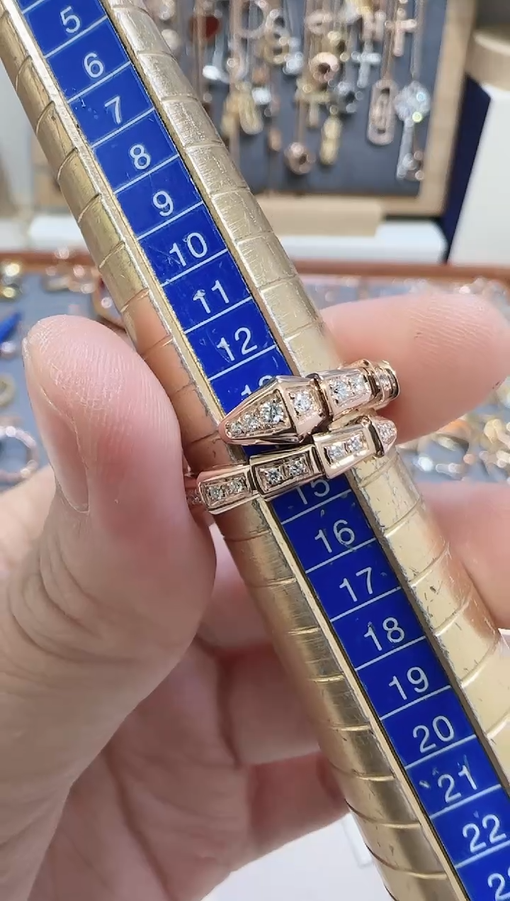 【闪购商品】钻石戒指/指环18K金镶嵌戒指14号