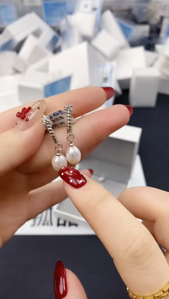 未镶嵌耳饰淡水珍珠ED1055