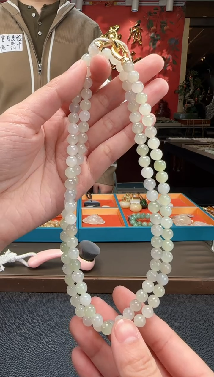 【闪购商品】和田玉颈饰未镶嵌多宝108颗多圈卡7