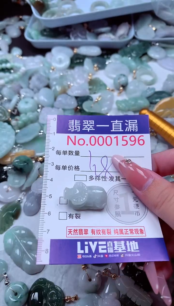 翡翠未镶嵌吊坠(不含链)1596