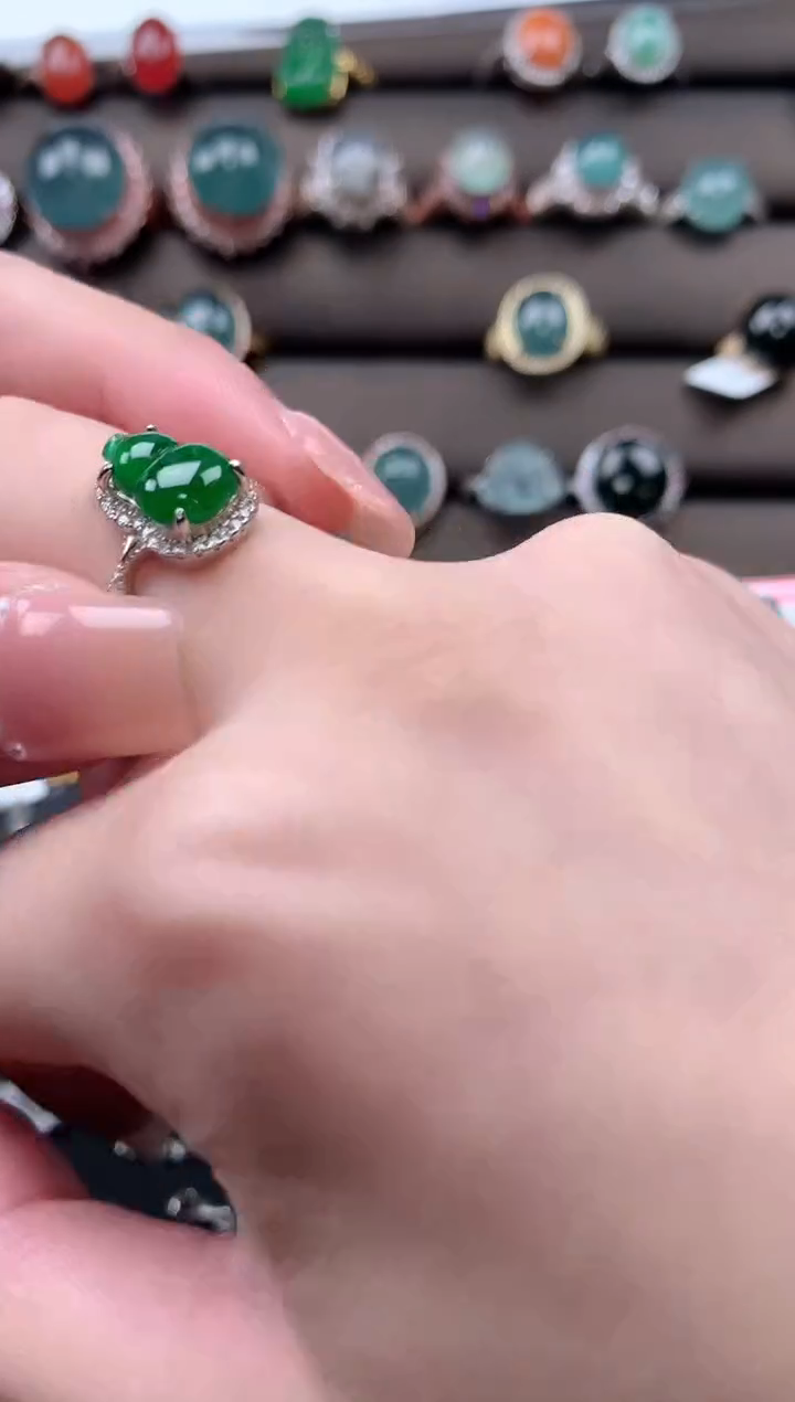 【闪购商品】翡翠戒指银S925镶嵌51241
