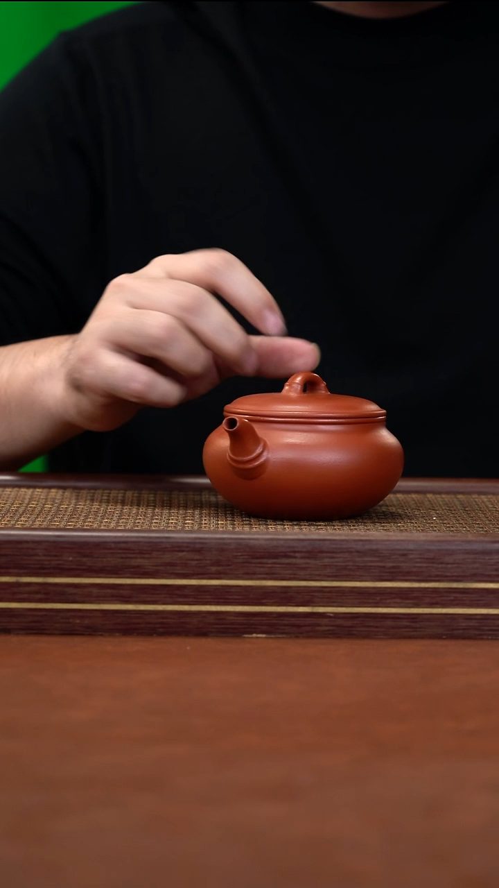 茶壶紫砂红降坡  竹鼓    zff