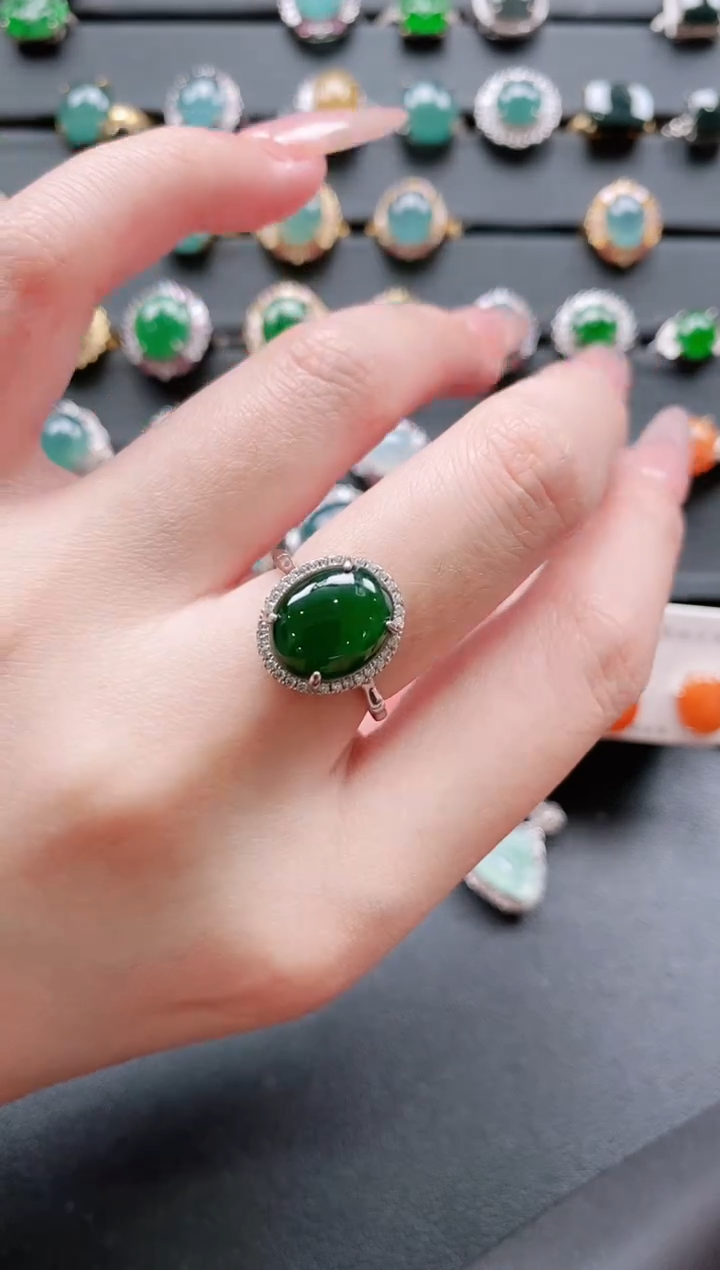 【闪购商品】翡翠戒指银S925镶嵌11111111